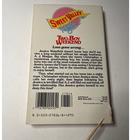 Sweet Valley High 1ST Edition First Print Book #54 Two-Boy Weekend Vintage 1980s - Picture 4 of 8